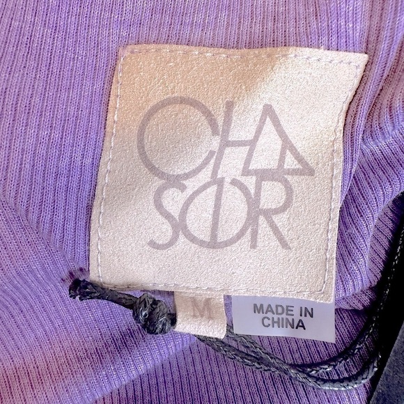 NWT CHASER V-Neck Relaxed Cap Sleeve Top Light Purple Size Medium - Picture 6 of 9